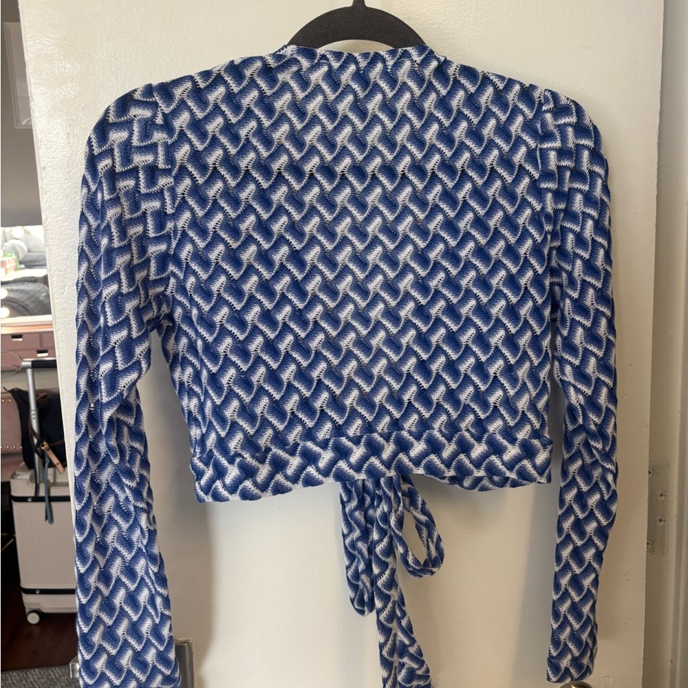 Hill House Raschel Knit Ballet Wrap Top - Picture 4 of 5
